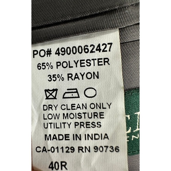 VTG LRL Lauren Ralph Lauren Green Label 40R Sport Jacket Blu/Gry Check Gorgeous - Picture 8 of 9